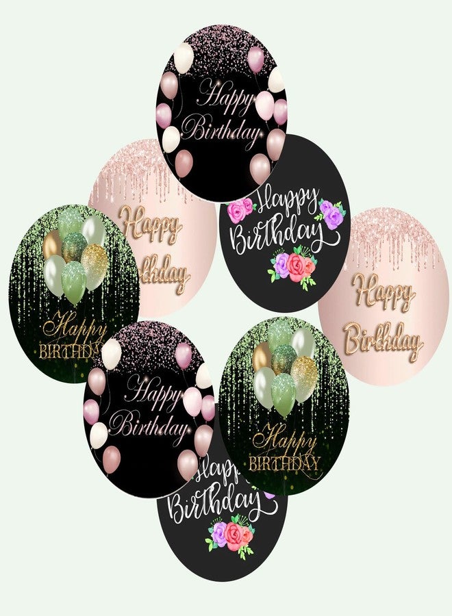 SLGIFT Vinyl Happy Birthday Theme Sticker, Self-Adhesive Vinyl Stickers, 40 Pieces, 2 x 2 Inches Round Sticker, 4 Unique Designs, R103 - Image 3
